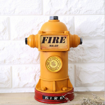 Piggy Bank Ρητίνη Fire Hydrant Figurines Στολίδι για κουτί αποθήκευσης χρημάτων για το σπίτι Vintage μαλακή διακόσμηση Θήκη για παιδικά γενέθλια