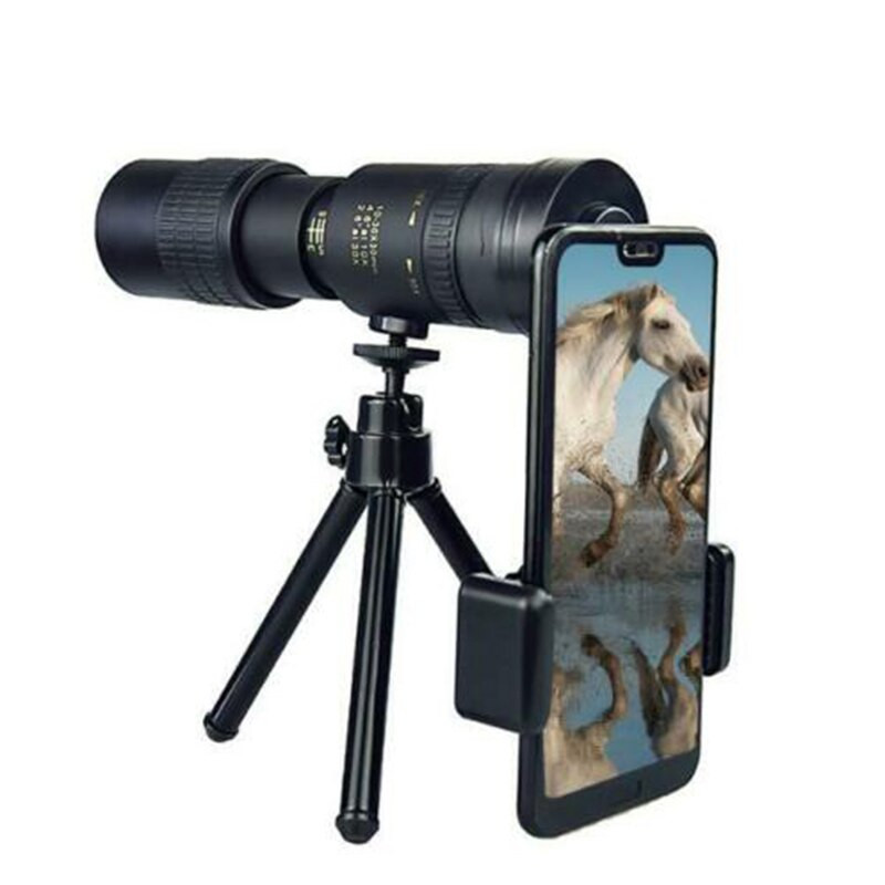 4K 10-300X40mm Super Telephoto Zoom Monokuliarus teleskopas su BAK4 prizminiu objektyvu, skirtas kelionėms paplūdimyje lauko veiklai sportui