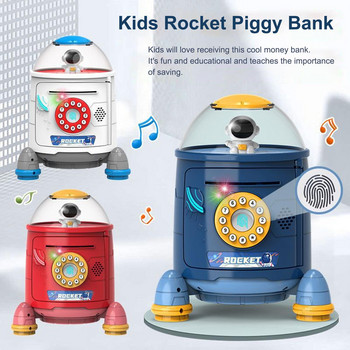 Ξεκλείδωμα δακτυλικών αποτυπωμάτων Κωδικός πρόσβασης Ηλεκτρονικό Εξοικονομήστε χρήματα Κουμπαράς Χρηματοκιβώτιο για παιδιά Πρώιμη Εκπαίδευση Μηχανή ιστορίας για μωρά Παιδικά παιχνίδια Δώρα