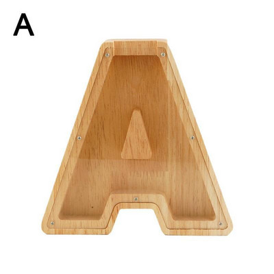 Laiško formos Piggy Bank Didelė medinė pinigų dėžutė Ekologiškas suvenyras namų miegamojo darbalaukio papuošalams Didelis pinigų bankas