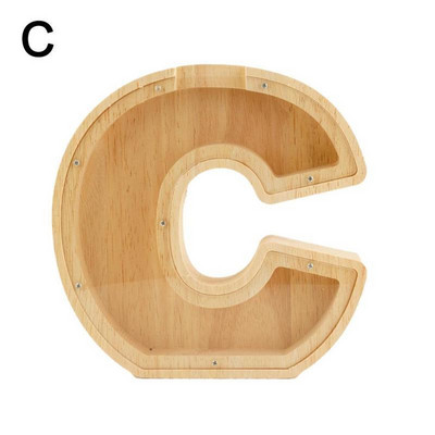 Laiško formos Piggy Bank Didelė medinė pinigų dėžutė Ekologiškas suvenyras namų miegamojo darbalaukio papuošalams Didelis pinigų bankas