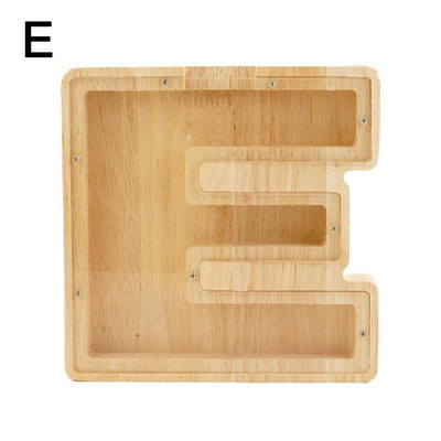 Laiško formos Piggy Bank Didelė medinė pinigų dėžutė Ekologiškas suvenyras namų miegamojo darbalaukio papuošalams Didelis pinigų bankas