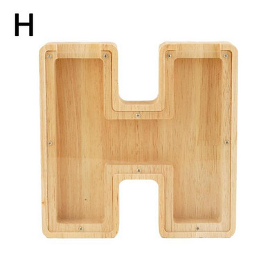 Laiško formos Piggy Bank Didelė medinė pinigų dėžutė Ekologiškas suvenyras namų miegamojo darbalaukio papuošalams Didelis pinigų bankas