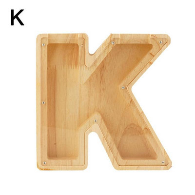 Laiško formos Piggy Bank Didelė medinė pinigų dėžutė Ekologiškas suvenyras namų miegamojo darbalaukio papuošalams Didelis pinigų bankas