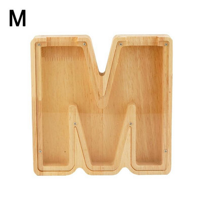 Laiško formos Piggy Bank Didelė medinė pinigų dėžutė Ekologiškas suvenyras namų miegamojo darbalaukio papuošalams Didelis pinigų bankas