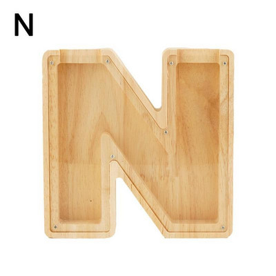 Laiško formos Piggy Bank Didelė medinė pinigų dėžutė Ekologiškas suvenyras namų miegamojo darbalaukio papuošalams Didelis pinigų bankas