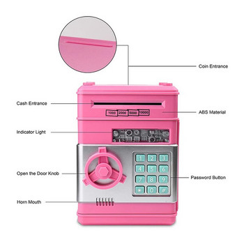 Ηλεκτρονικός κωδικός Piggy Bank Κωδικός πρόσβασης ATM Κουμπαράς Χρηματοκιβώτιο Μετρητά Κέρμα Αυτόματη κατάθεση τραπεζογραμμάτιο Μηχάνημα εξοικονόμησης χρημάτων Θυρίδα ασφαλείας τράπεζας