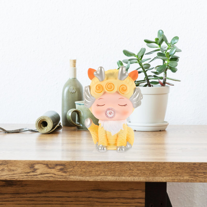 Cutie pentru monede din desene animate pentru copii Borcan de economisire de bun augur Decor unic de pușculiță
