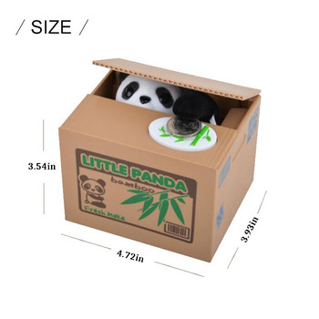 Кутия за пари Panda Cat Coin Box Детска касичка Автоматизирана котка крадец Парични банки Играчка Подарък за деца Кутия за спестяване