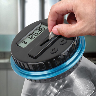 Pușculiță 1.8L Euro USD Pușculiță Electronică Digitală LCD Numărătoare Monede Cutie de economisire a banilor Contor Borcan pentru monede Cutie de depozitare pentru monede Depozit de bani