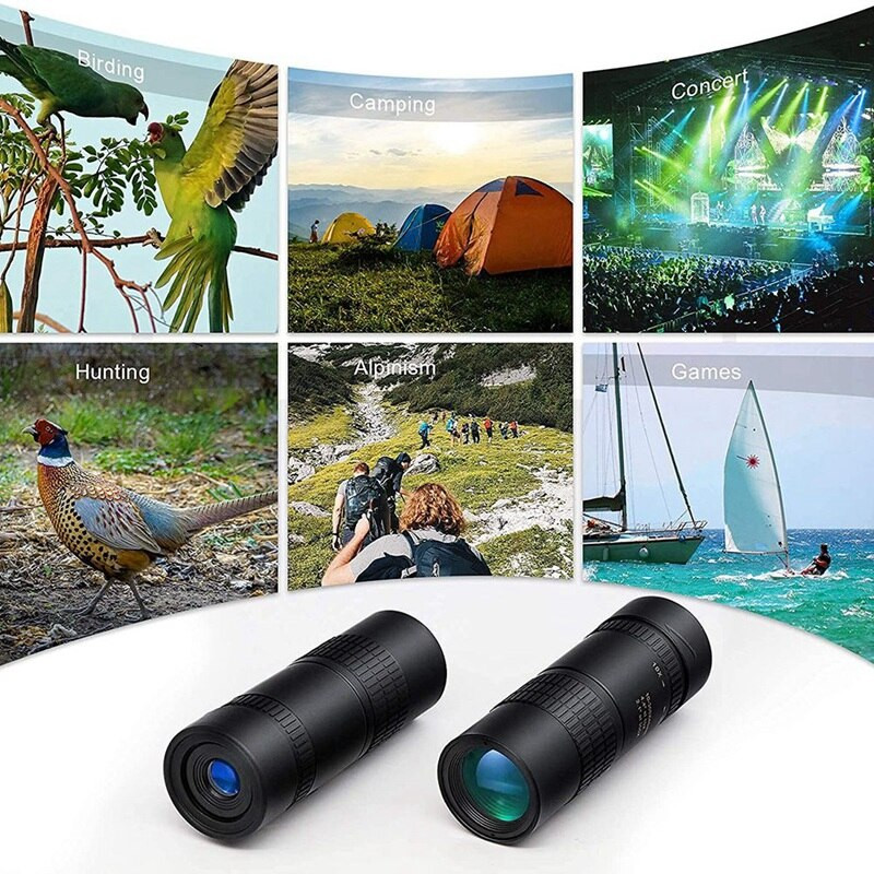 Monokuliarus teleskopas 4K 10-300X30mm Super Telephoto Zoom, ištraukiamas okuliaras su išmaniojo telefono laikikliu ir trikoju BAK4 prizme