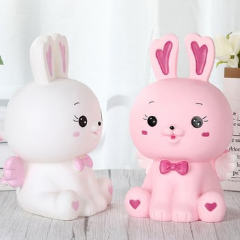 Bankbunny Figurine Decor Άγαλμα Πασχαλινό κουνέλι Ζώο Homepiggy Sculpturemoney Box Διακοσμητικό δώρο μπομπονιέρες πάρτυ