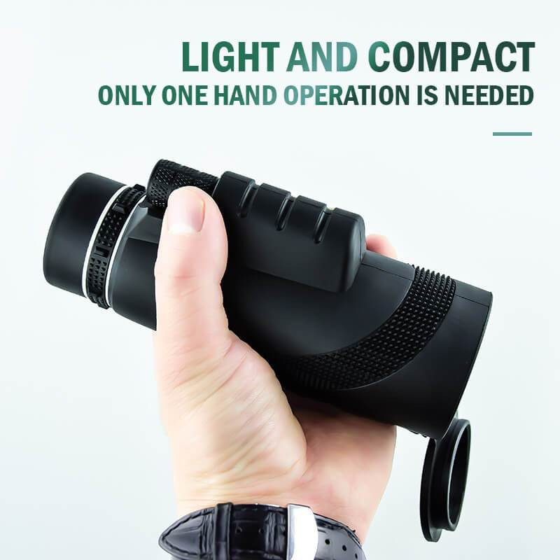 Teleskopas monokulis 40x60 mastelio keitimas monokuliariniai žiūronai, aiškus, silpnas naktinio matymo kišeninis teleskopas su išmaniojo telefono laikikliu.