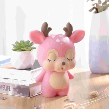 Bank Piggy Deer Money Boxcute Kidsplastic Girls Κατάθεση για ενήλικες Unbreakable Child Organizer Κάτοχοι αποθήκευσης ζώων κινουμένων σχεδίων