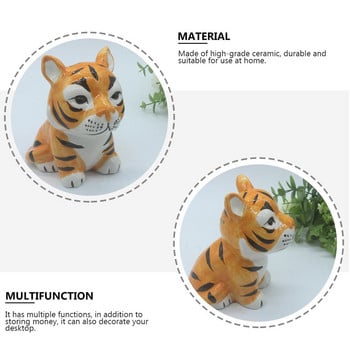 Τραπεζικό κέρμα Piggy Money Tiger Box Saving Kids Jar Figurine Decor 2022 Savings Shui Feng Animal Year Children Banks Zodiac