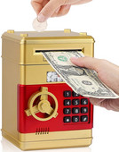 Elektronikus malacpersely kombinált zár Piggy Bank automata érme készpénzes befizető pult mini széf ünnepi születésnapi ajándékokhoz