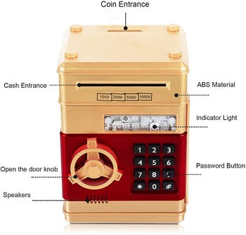 Ηλεκτρονική Κλειδαριά Κουμπαράς Κουμπαράς Αυτόματος Κουμπαράς Κουμπαράς Μίνι χρηματοκιβώτιο για δώρα γενεθλίων εορτών