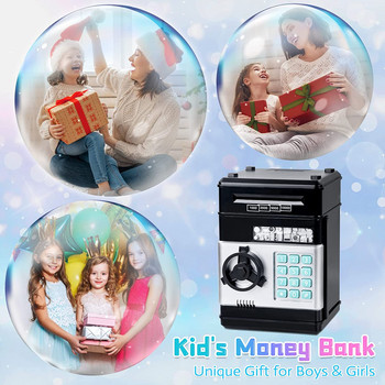 Ηλεκτρονικός κουμπαράς Χρηματοκιβώτιο Χρηματοκιβώτια για παιδιά Ψηφιακά νομίσματα Εξοικονόμηση μετρητών Χρηματοκιβώτιο Μηχανή ΑΤΜ Δώρα έκπληξη για παιδιά