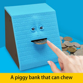 Kids Face Money Pot Money Eating Coin Bank Monkey Saving Box Automatic Coin Eating Savings Facebank Piggy Bank Újdonság Ajándék részére