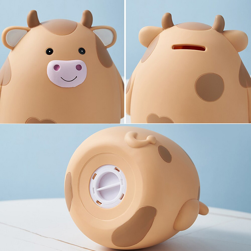 Bear Rabbit Piggy Bank Pénz műanyag érme a pénz vonzásához Üveg érmék Pénzdoboz Nagy takarékdoboz érmék Húsvéti ajándék gyerekeknek