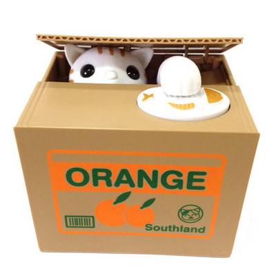 Cat Piggy Bank monetų dėžutė šunų indėlis taupo pinigus Seifas Elektroninis grynųjų pinigų plastikinis seifas vaikams Vaikų namas