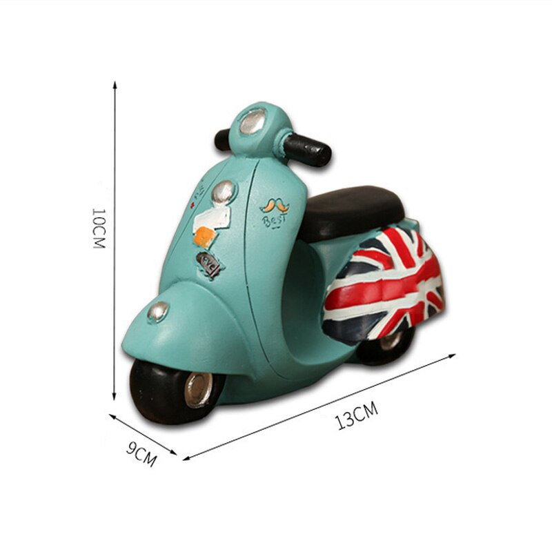 Kreatív Piggy Bank Retro motorkerékpár-modell dekoráció Otthoni nappali dolgozószoba TV szekrény ablakdekoráció