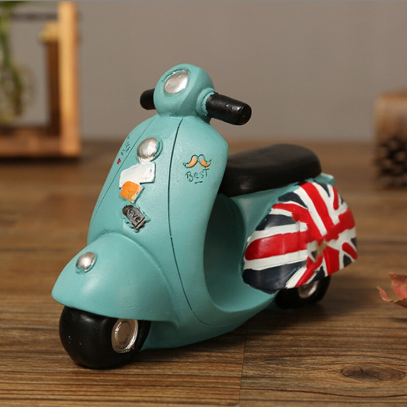 Kreatív Piggy Bank Retro motorkerékpár-modell dekoráció Otthoni nappali dolgozószoba TV szekrény ablakdekoráció