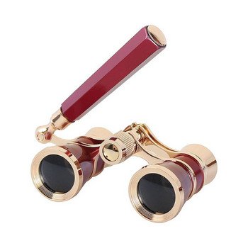 Мини преносим ретро очила Бинокулярен телескоп с дръжка Моден елегантен