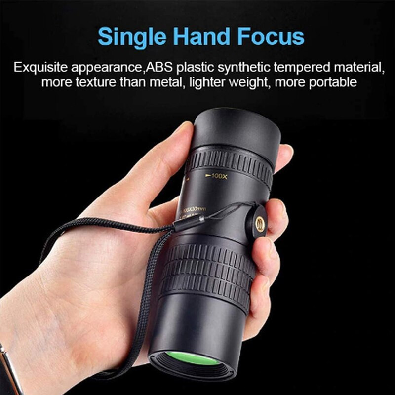 10-300X40 mm-es szuper telefotó zoom monokuláris teleszkóp telefontartóval és állvánnyal madárvadászathoz túrázáshoz
