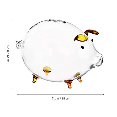 Pușculiță Pușculiță din sticlă Pușculiță transparentă Oală decorativă de economisire Cutie de bani minunată pentru decor Cadou Acasă Copii