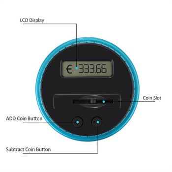 Ново интелигентно второ поколение касичка за монети електронен цифров LCD брояч за пари, буркан, кутия за пестене на монети