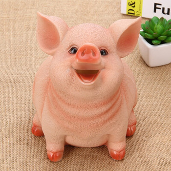 Cute Large Pig Piggy Bank Kids Money Box Μετρητά χαρτί κέρμα Χρηματοκιβώτιο Βάζο alcancias Cartoon Resin Moneybox Μηχάνημα κατάθεσης