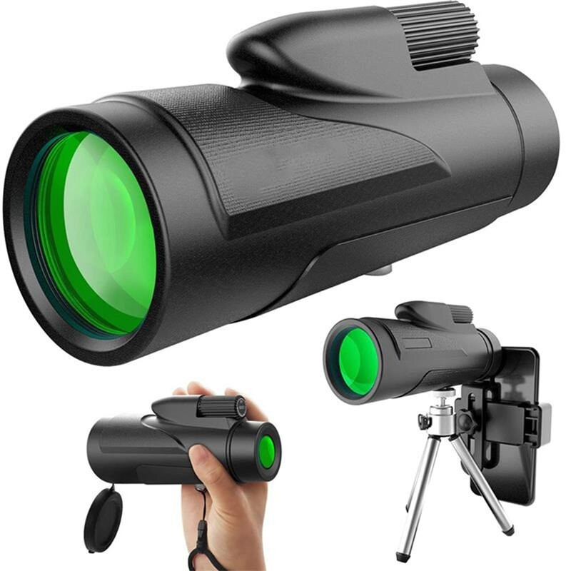 Νέο μονόφθαλμο τηλεσκόπιο HD 12x50 με θήκη Quick Smartphone, Αδιάβροχο Monocular -BAK4 Prism For Hunting, Bird Watching
