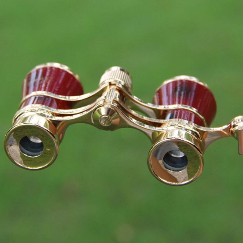 Mini Protable vintažinių akinių žiūronas teleskopas su rankena. Madingi moteriški elegantiški daugiafunkciai operos teatro žirgai