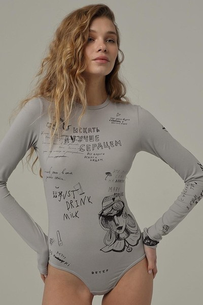 Casual ženski bodi - sa natpisom