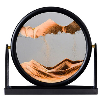 Περιστρεφόμενη τέχνη με κινούμενη άμμο Εικόνα 3D Motion Display Πλαίσιο με ροή γρήγορης άμμου για Δώρο διακόσμησης σαλονιού υπνοδωματίου σπιτιού W3JE