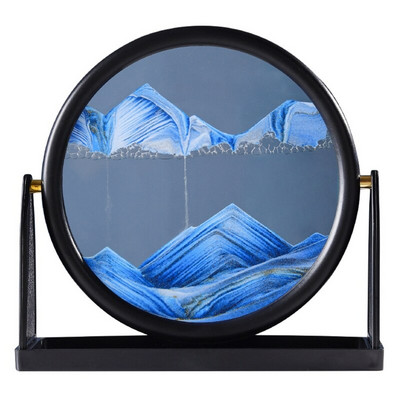 Forgatható mozgó homokos művészi kép 3D mozgó kijelző, folyó homokos keret otthoni hálószobához nappali dekorációhoz