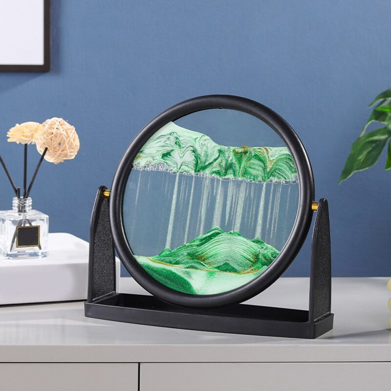 Sukamasis judantis smėlio paveikslas 3D judesio ekranas, tekantis greito smėlio rėmas, skirtas namų miegamojo svetainei dekoruoti, dovana