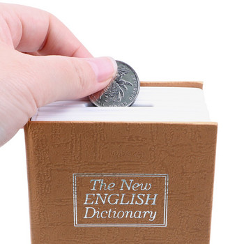 Δημιουργικό λεξικό Δώρο γενεθλίων Coin Piggy Banks για παιδιά με κρυφή μυστική ασφάλεια Χρηματοκιβώτιο Βιβλίο χρηματοκιβωτίου