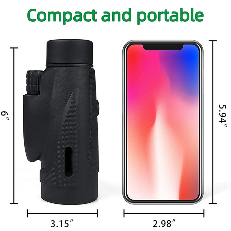 Telescopio, nagy teljesítményű, nagy teljesítményű távcső Vízálló zoom távcső madármegfigyeléshez vadon élő állatok vadászat kemping túrázás