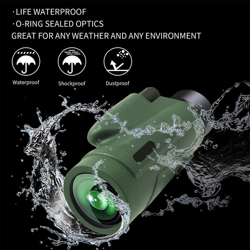 Telescopio, nagy teljesítményű, nagy teljesítményű távcső Vízálló zoom távcső madármegfigyeléshez vadon élő állatok vadászat kemping túrázás