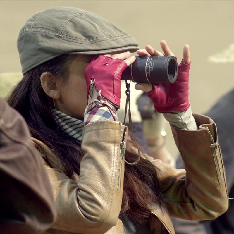 Nešiojamas 16 x 52 aukštas žiūronai HD monokulinis teleskopas Plastikiniai žiūronai lauko sportui teleskopas silpnai apšviestas naktinis matymas
