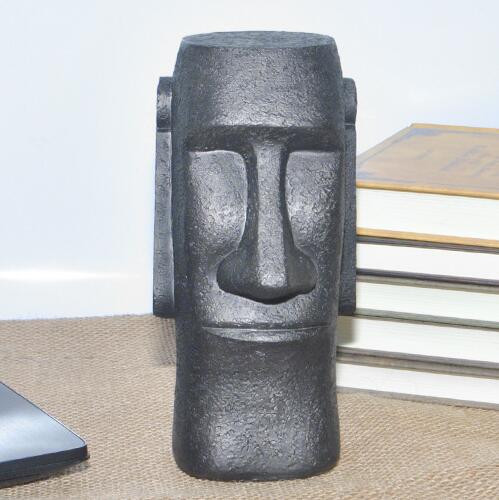 Naujas kūrybingas Velykų salos Akmeninis žmogus pinigų taupymo dėžutė Dervos Piggy Bank Juoda Pilka Elegantiškas Moai Monetų Bankas