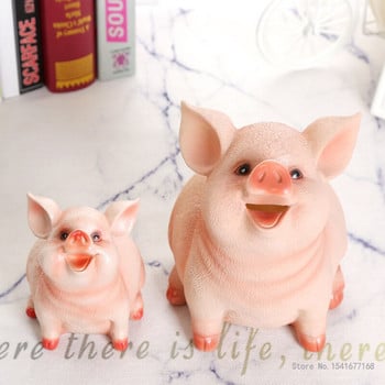 Big Piggy Bank Cute Pig Money Box Χρηματοκιβώτιο Ταμιευτηρίου για νομίσματα Cartoon Resin Animal Cash Box για παιδιά Παιδιά Χριστουγεννιάτικο δώρο