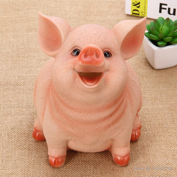 Big Piggy Bank Cute Pig Money Box Χρηματοκιβώτιο Ταμιευτηρίου για νομίσματα Cartoon Resin Animal Cash Box για παιδιά Παιδιά Χριστουγεννιάτικο δώρο