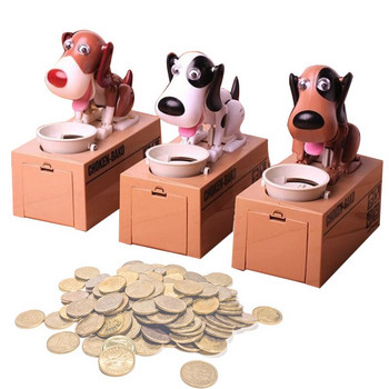 Αυτοματοποιημένο Dog Steal Coin Bank Κουτί εξοικονόμησης χρημάτων Δώρο Χαριτωμένα ηλεκτρονικά γουρουνάκια ρομποτικό σκυλί που κλέβει κέρματα δώρο για παιδιά
