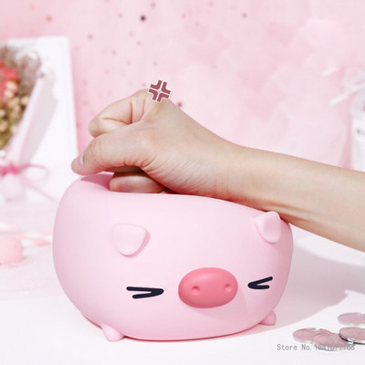 Γελοιογραφία Piggy Bank Cute Money Coin Box Παιδικά παιχνίδια Squeak Lovely Pig Saving Bank Στολίδι ζώων Αποθήκευση Κουτί Χριστουγέννων Δώρα