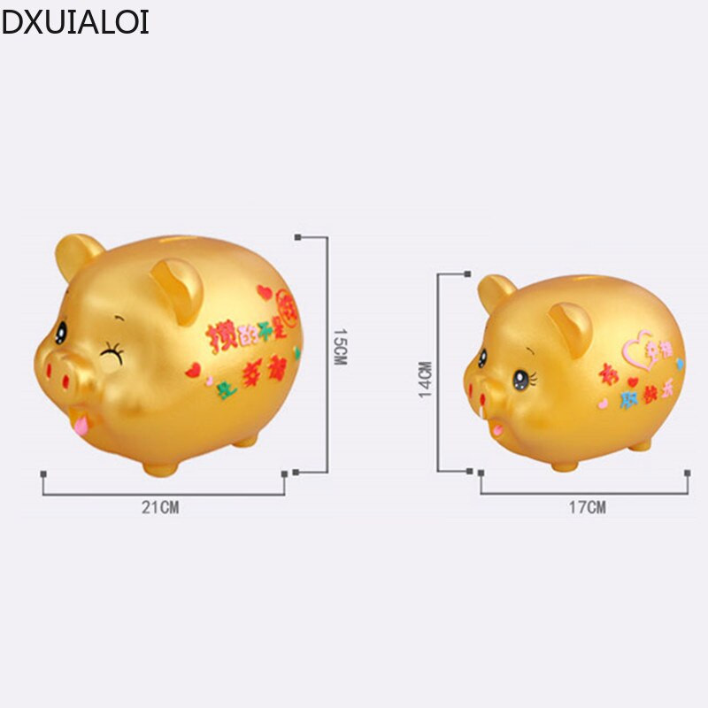 DXUIALOI Kreatív Állat Arany Malacpersely Gyereknapi Ajándék Malacpersely Otthon Hálószoba Nappali dolgozószoba Dekoráció