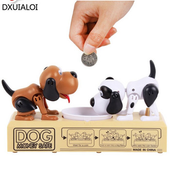 DXUIALOI Creative Money Robber Dog Piggy Bank Electric Cartoon που κλέβει χρήματα Σκύλος Δώρο για την Ημέρα των Παιδιών Piggy Bank Παιχνίδι Διακόσμηση σπιτιού