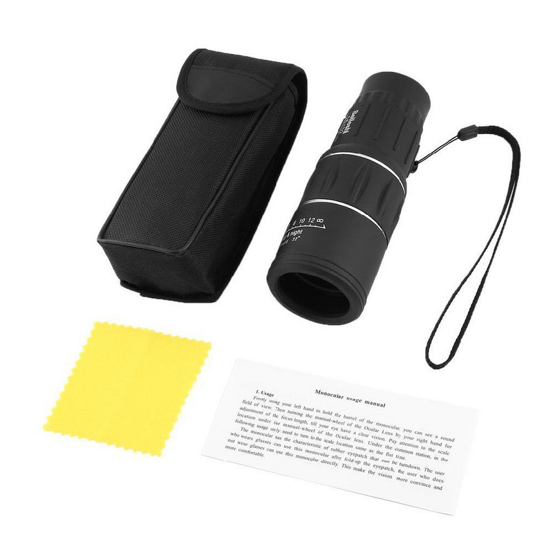 Nagy teljesítményű HD monokuláris teleszkóp 16x52 távcső Tourism Spyglass LLL Night Vision kempingezéshez, gyermekajándék